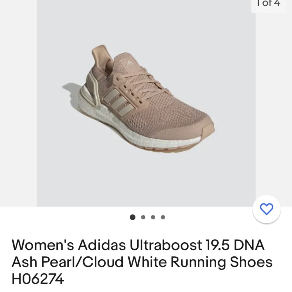 Women's Adidas Ultraboost 19.5 DNA Ash Pearl/Cloud White Running Shoes H06274